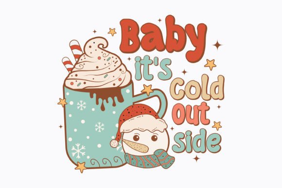 Christmas Baby It s Cold Retro Svg for Graphics and Crafts