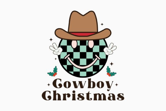 Christmas Cowboy Retro SVG for Crafts and Graphics