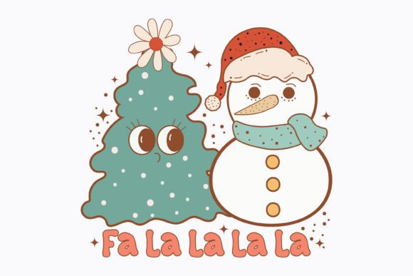 Christmas Fa La La La Retro Svg: Graphics for Crafts
