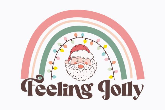 Christmas Feeling Jolly Retro Svg Santa: Graphics for Crafts