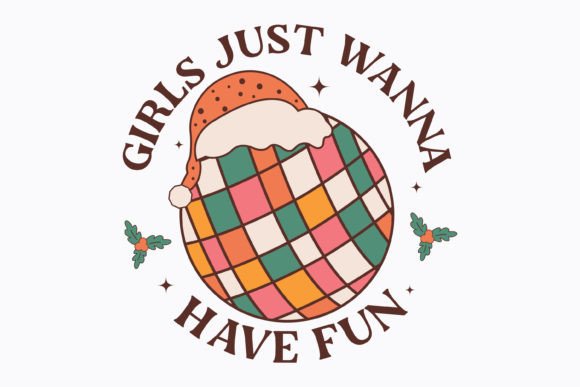 Christmas Girls Just Wanna Retro Svg for Crafts Graphics