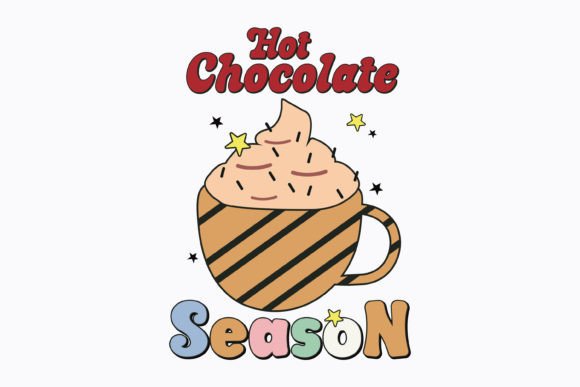 Christmas Hot Chocolate Season Retro Svg: Graphics & Crafts