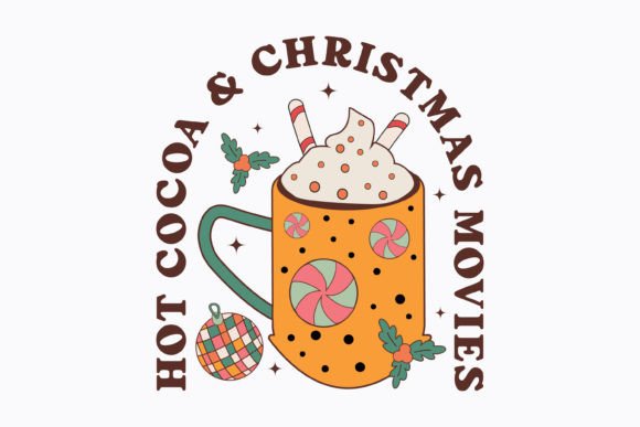 Christmas Hot Cocoa and Retro Svg: Graphics for Crafts