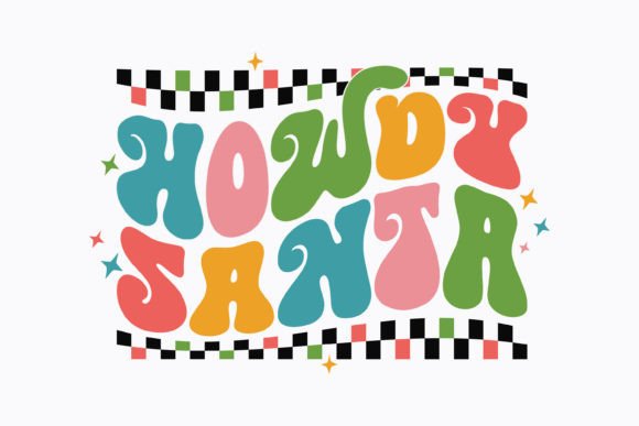 Christmas Howdy Santa Retro Svg for Crafts and Graphics