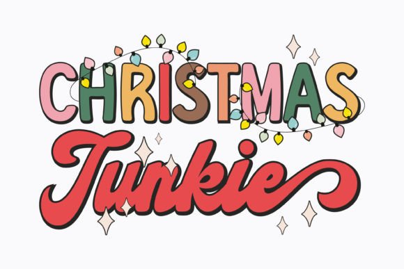 Christmas Junkie Retro Svg: Graphics for Crafts