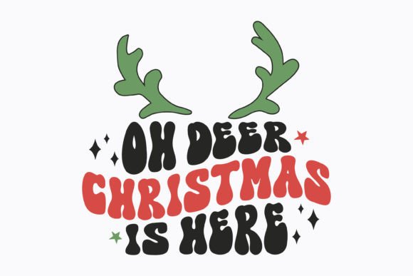 Christmas Oh Deer Graphics: Retro SVG for Crafts