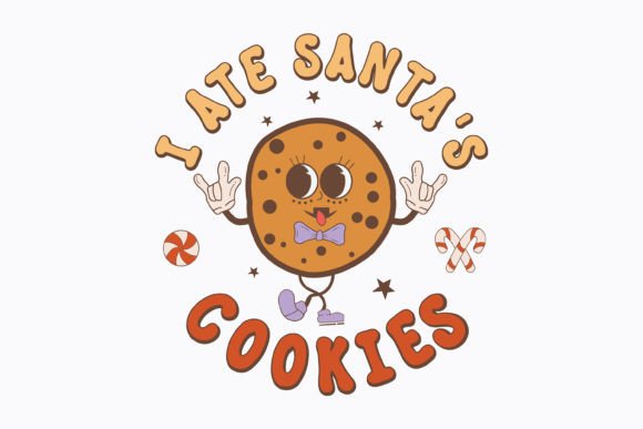 Christmas Retro Santa's Cookies SVG for Crafts & Graphics