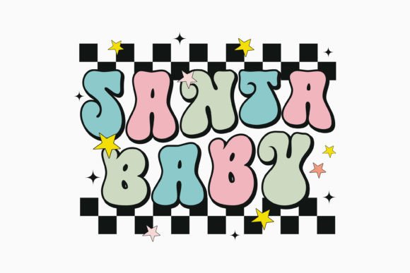 Christmas Santa Baby Retro Svg: Graphics for Crafts