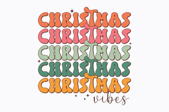 Christmas Vibes Retro Svg: Graphics for Crafts & Branding