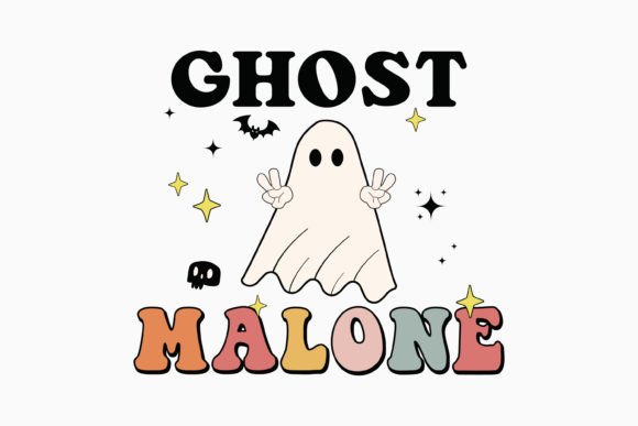 Halloween Ghost Malone Retro Svg: Graphics for Crafts