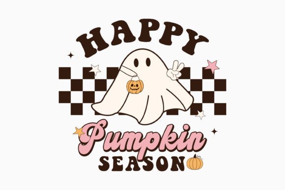 Halloween Happy Pumpkin Season Retro Svg for Crafts & Graphics