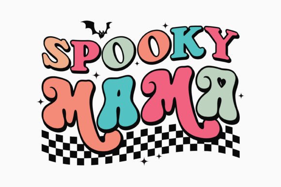 Halloween Spooky Mama Retro Svg: Graphics for Crafts