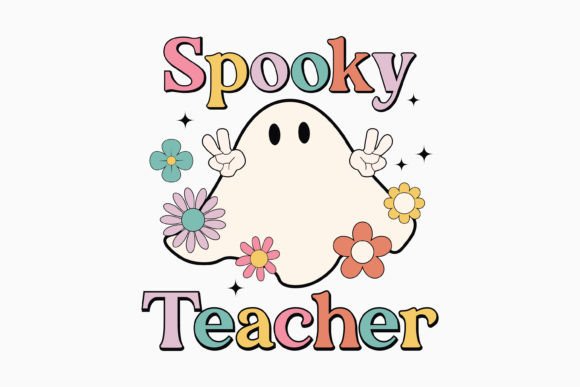 Halloween Spooky Teacher Retro Svg: Graphics for Crafts