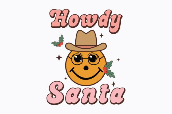 Howdy Santa Christmas Retro SVG for Crafts & Graphics