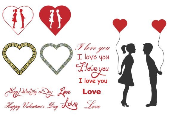 Love Couple Valentines Day SVG: Graphics for Crafts