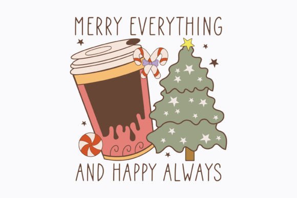 Retro Christmas Merry Everything Svg: Graphics for Crafts