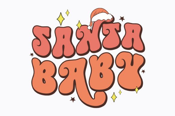 Santa Baby Christmas Retro Svg: Graphics for Crafts
